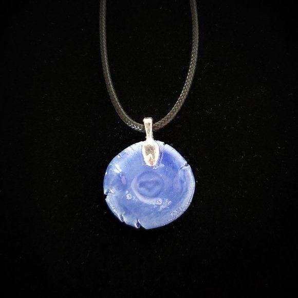 Handmade Ceramic Blue Sun Pendant Necklace, Sol Pendant - Picture 8 of 12